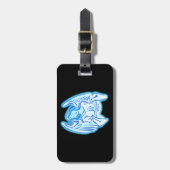 Custom Blue Peace Angel-Bagagelabel Bagagelabel (Voorkant verticaal)