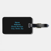 Custom Blue Peace Angel-Bagagelabel Bagagelabel (Achterkant horizontaal)