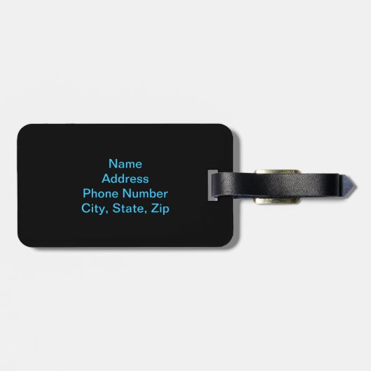 Custom Blue Peace Angel-Bagagelabel Bagagelabel (Achterkant horizontaal)