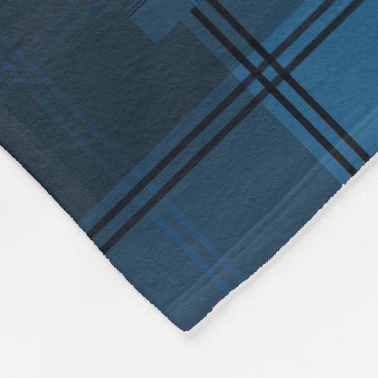 Custom Blue Plaid 8 Photo Collage Fleece Deken (Hoek)