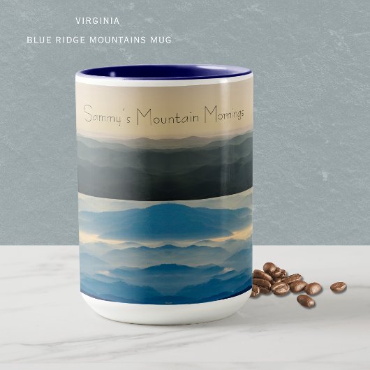 Custom Blue Ridge Mountains Virginia Mug Mok