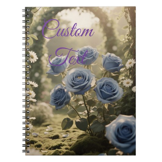Custom Blue Roos Love – Tijdloze Bloemen Notitieboek (Voorkant)