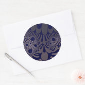Custom Blue Silver Mod Grote ronde Stickers (Envelop)