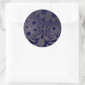 Custom Blue Silver Mod Grote ronde Stickers (Tas)