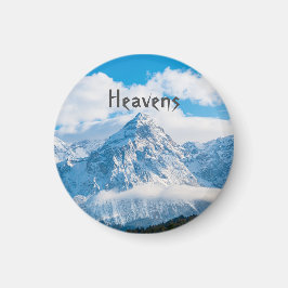 Custom Blue Sky afbeelding met Heavens tekstnaam Magneet
