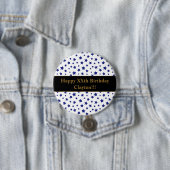 Custom Blue Stars met bericht Verjaardag Button (In situ)