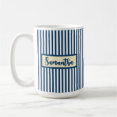 Custom Blue Striped Mug Gift for Her or Teachers Koffiemok (Links)