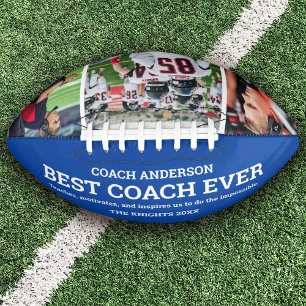 Custom Blue Team Beste coach Ever Fotocollage American Football