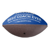 Custom Blue Team Beste coach Ever Fotocollage American Football (Gedraaid 270)