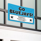 Custom Blue Team Sponsors Banner (Buitenkant Gebouw)