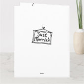 Custom Blue Tractor Country Barn Rustieke bruiloft Kaart (Achterkant)