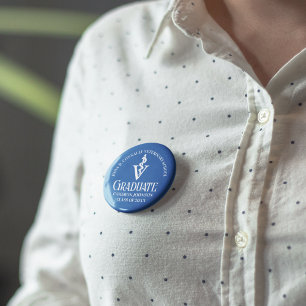 Custom Blue Veterinary School Afstudeerfeest Ronde Button 5,7 Cm