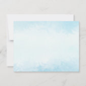 Custom Blue Watercolor Hummingbird Thank You    Notitiekaartje (Achterkant)