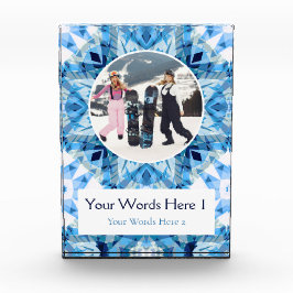 Custom Blue White Christmas Decor Gift Fotoblokken