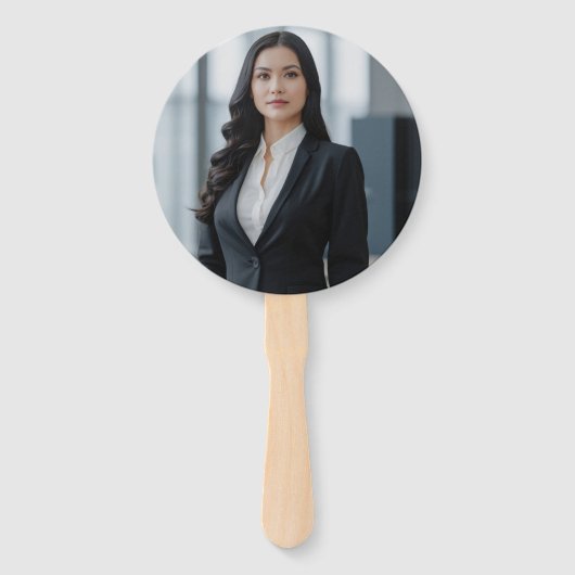 Custom Blue White Law School Afstudeerfeest Handwaaier (Achterkant)