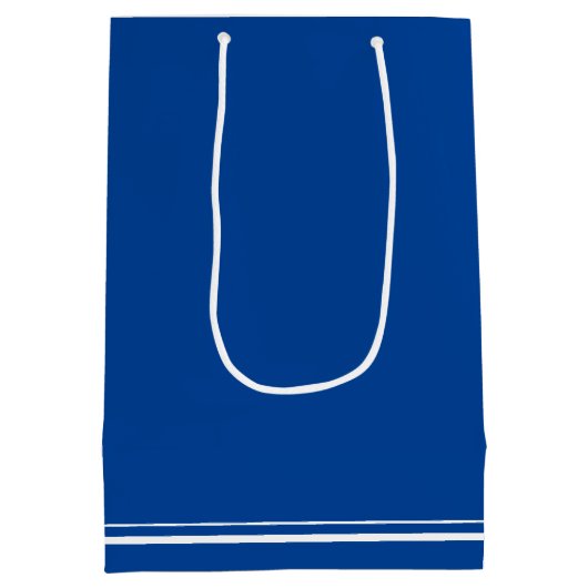 Custom Blue White Law School Afstudeerfeest Medium Cadeauzakje (Achterkant)