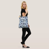 Custom Blue Wildflower Tote Bag (Op model)