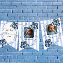 Custom  Blueberry 1st Birthday 12 Photo  