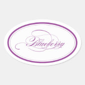 Custom_Blueberry Oval Ovale Sticker (Voorkant)