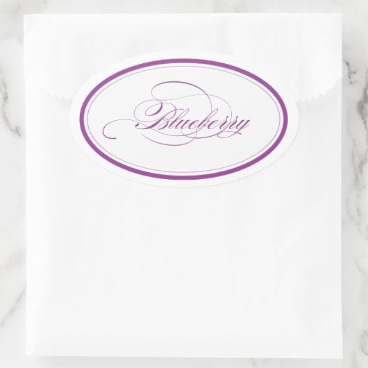 Custom_Blueberry Oval Ovale Sticker (Tas)