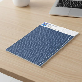Custom Blueprint Engineering Graph Pad with Logo Notitieblok