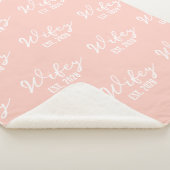Custom Blush Bride & Groom Blanket, Mrs & Mr Gift Sherpa Deken (3/4)