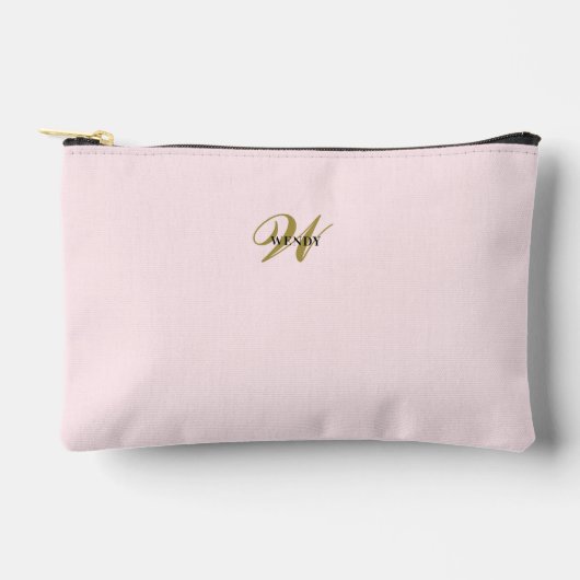 Custom Blush Pink Gold Initial l Simple Minimalist Etui (Voorkant)