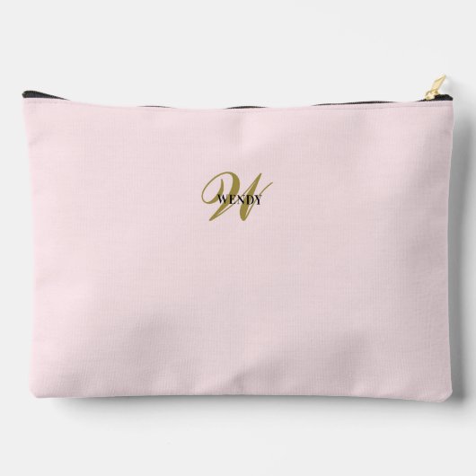 Custom Blush Pink Gold Initial l Simple Minimalist Etui (Achterkant)