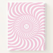 Custom Blush Pink Spiral Monogram Notitieboek (Achterkant)