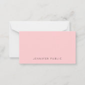 Custom Blush Roze Eenvoudige Sjabloon Modern Monog (Voorkant)