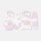 Custom Blush roze en witte baby meisje douche Bedankdoosjes (Uitgevouwen)