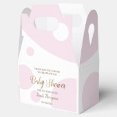 Custom Blush roze en witte baby meisje douche Bedankdoosjes (Geopend)