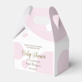 Custom Blush roze en witte baby meisje douche Bedankdoosjes