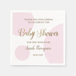 Custom Blush roze en witte baby meisje douche Servet