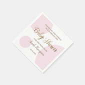 Custom Blush roze en witte baby meisje douche Servet (Hoek)