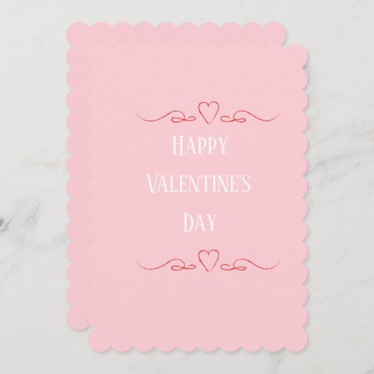 Custom Blush Roze Modern Minimalist Feestdagenkaart (Voorkant / Achterkant)