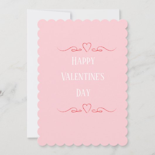 Custom Blush Roze Modern Minimalist Feestdagenkaart (Voorkant)