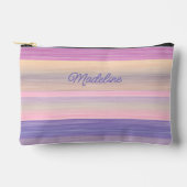 Custom Blush Roze Violet Paarse Waterverf Stripes Etui (Voorkant)