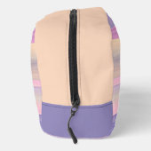 Custom Blush Roze Violet Paarse Waterverf Stripes Toilettasje (Rechts)