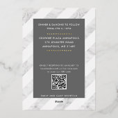 CUSTOM B'nai Mitzvah imitation Gold scriptnaam Folie Uitnodiging (Achterkant)