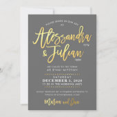 CUSTOM B'nai Mitzvah imitation Gold scriptnaam Kaart (Voorkant)