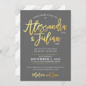 CUSTOM B'nai Mitzvah imitation Gold scriptnaam Kaart (Voorkant / Achterkant)