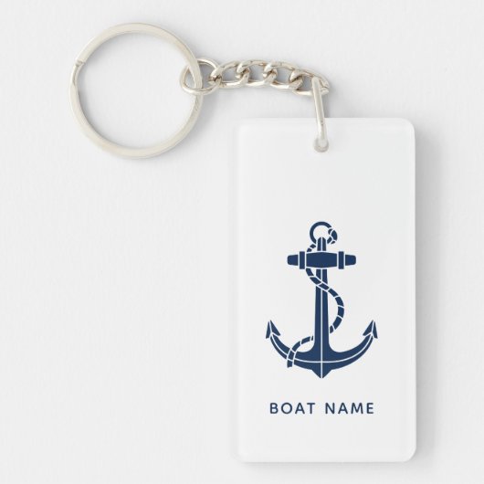 Custom Boat Anchor Cruise Trip Sleutelhanger (Voorkant)