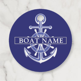 Custom boat captain name navy nautical sailor  bedankjes labels