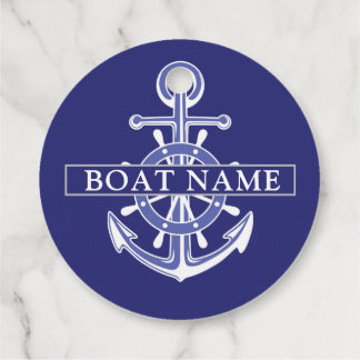 Custom boat captain name navy nautical sailor bedankjes labels
