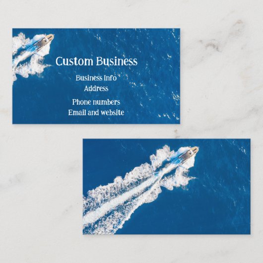 Custom Boat Ocean Zee Lake Water Visitekaartje (Voorkant / Achterkant)