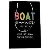 Custom Boat Owner set New Boat Owner Gift Medium Cadeauzakje (Voorkant)