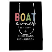 Custom Boat Owner set New Boat Owner Gift Medium Cadeauzakje (Achterkant)