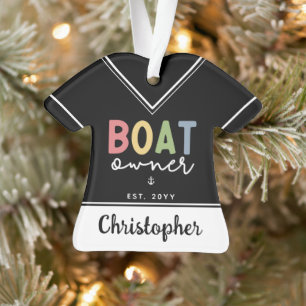 Custom Boat Owner set New Boat Owner Gift Ornament