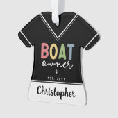 Custom Boat Owner set New Boat Owner Gift Ornament (voorkant)
